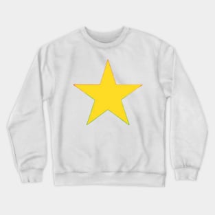 Luminous Emblem: Yellow Star Design Crewneck Sweatshirt